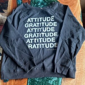 Spiritual Gangster Black Sweatshirt with White and Gold Text